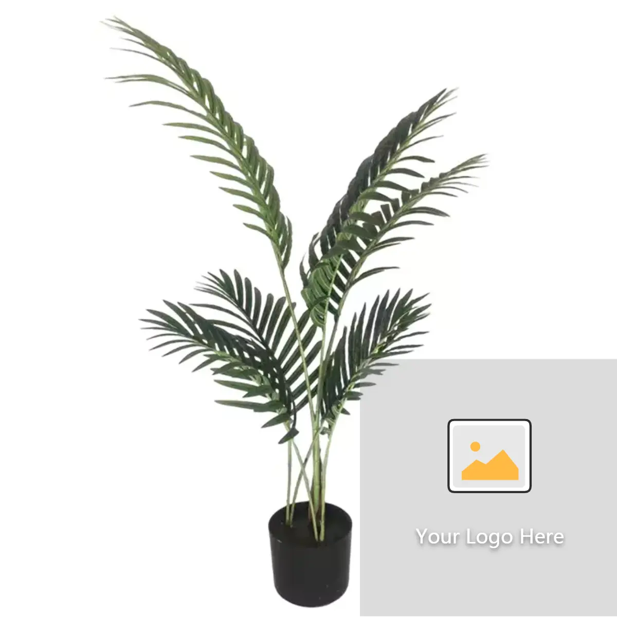 Wholesale Artificial Palm Tree Artificial 3 Trunks Tree Artificial Tree With Black Plastic Pot Indoor Outdoor Decor