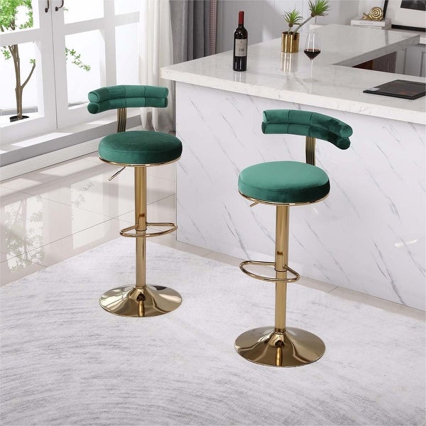 Counter Height Bar Stools with Back and Footrest 2pcs