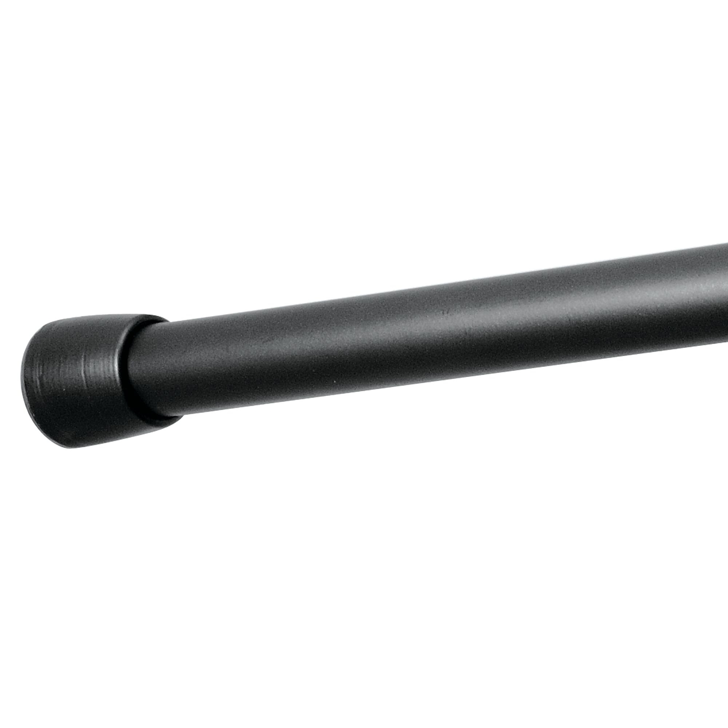 iDesign Cameo Tension Curtain Rod 75 in. L Matte Black