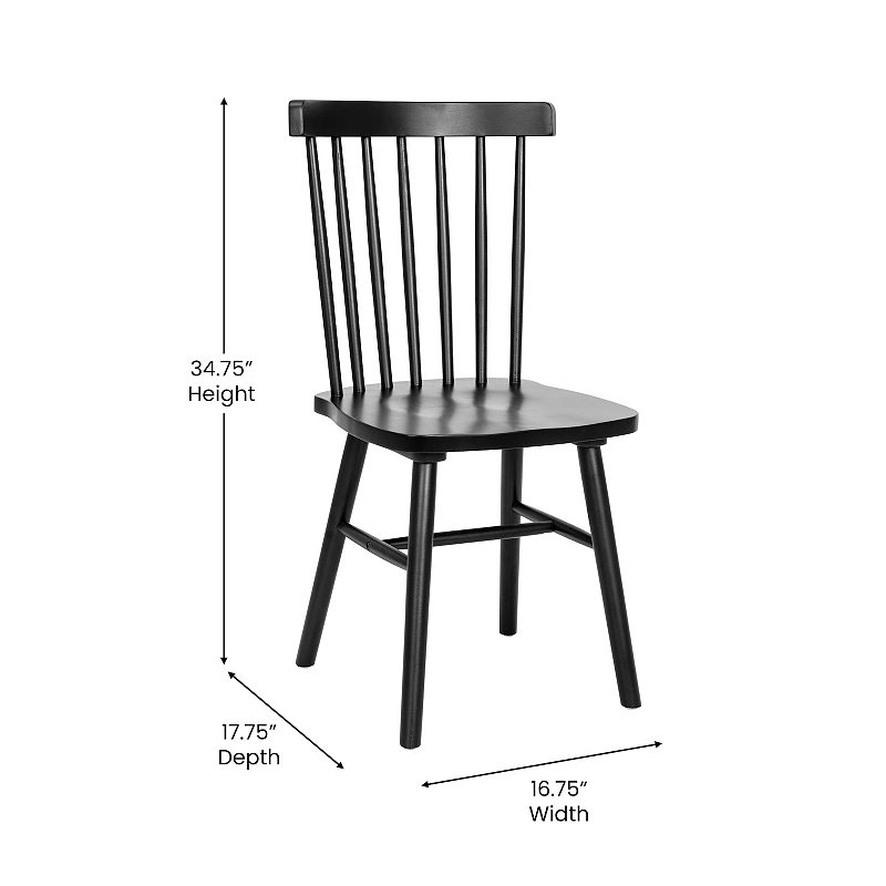 Flash Furniture Ingrid Commercial Grade Windsor Dining Chair 2-piece Set