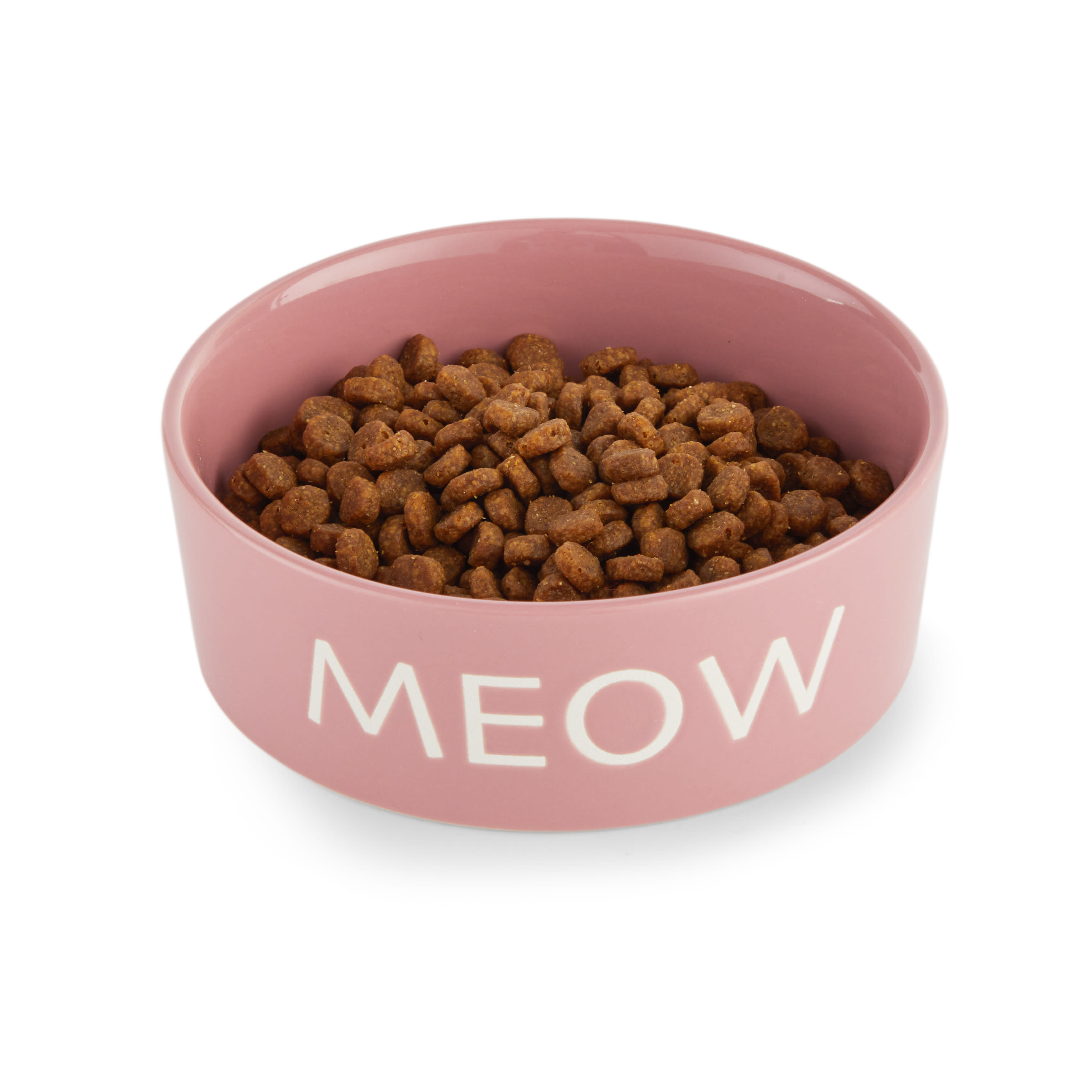 EveryYay Pink Meow Cat Bowl， Medium