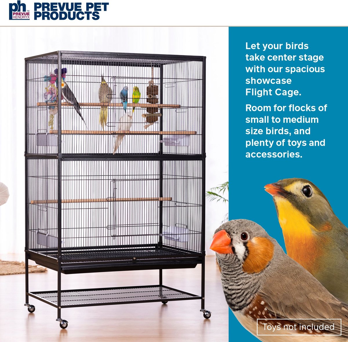 Prevue Pet Products Wrought Iron Small and Medium Birds Flight Cage