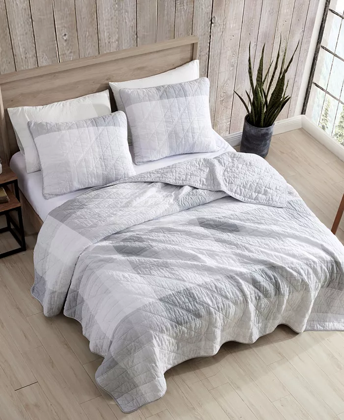 Eddie Bauer Boulder Plaid Quilt Set， Twin， 2 Piece