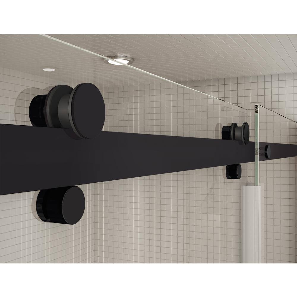 MAAX Utile Metro 32 in. x 60 in. x 81 in. Bath and Shower Combo in Thunder Grey New Town Right Drain Halo Door Matte Black 106913-301-019-107