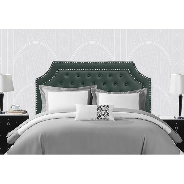 Chic Home Malan PU Leather Upholstered Button Tufted Headboard - - 32363263