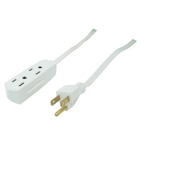 Woods 8 x27 Grounded Extension Cord White