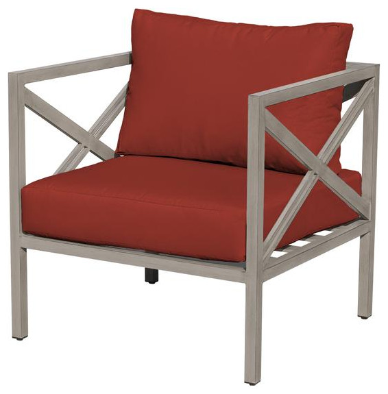 Carlisle Club Chair  Terracotta   Contemporary   Outdoor Lounge Chairs   by TKClassics  Houzz