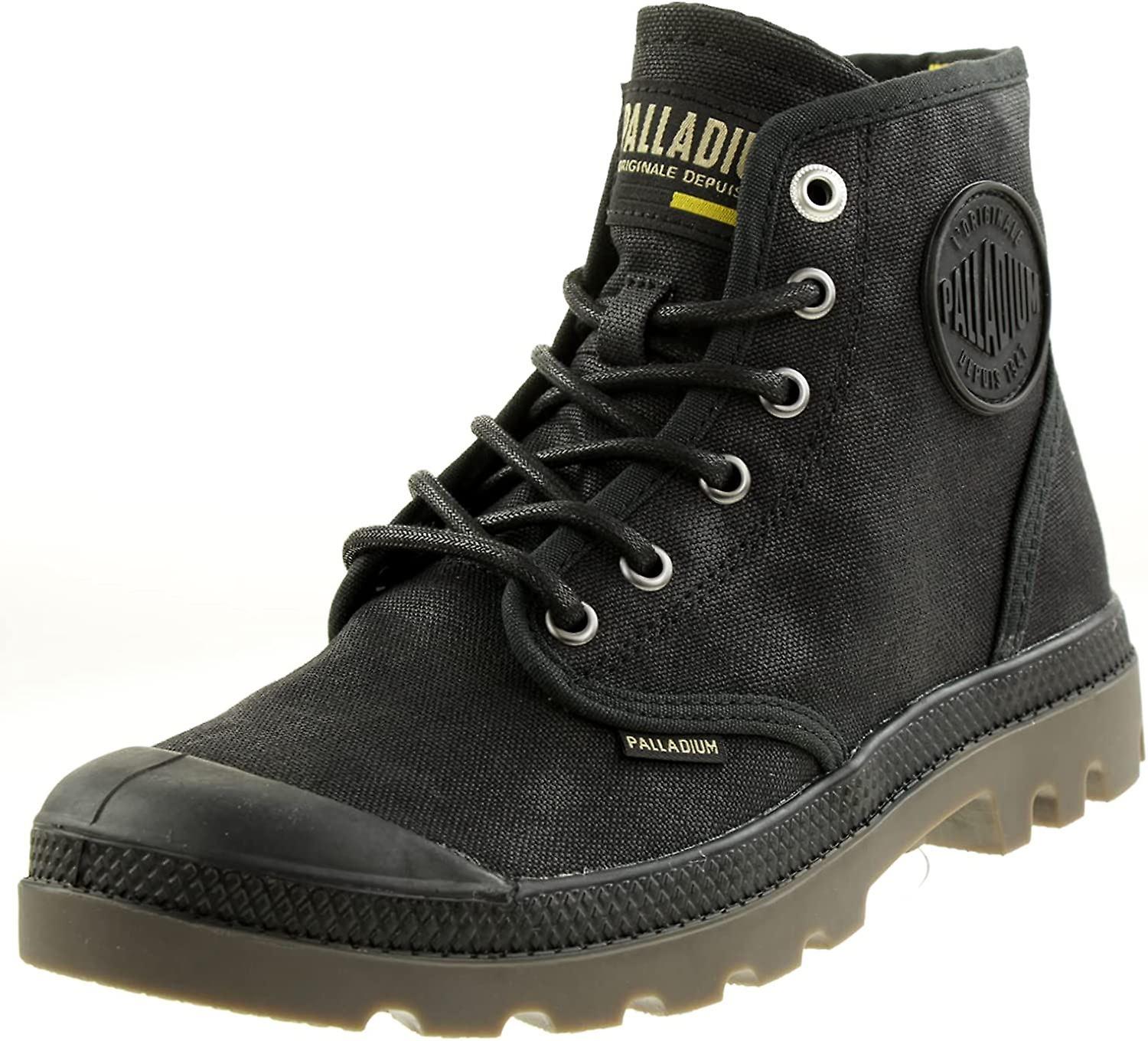 Palladium Pampa Hi Black Mens Waxed Canvas Ankle Mid Boots-7