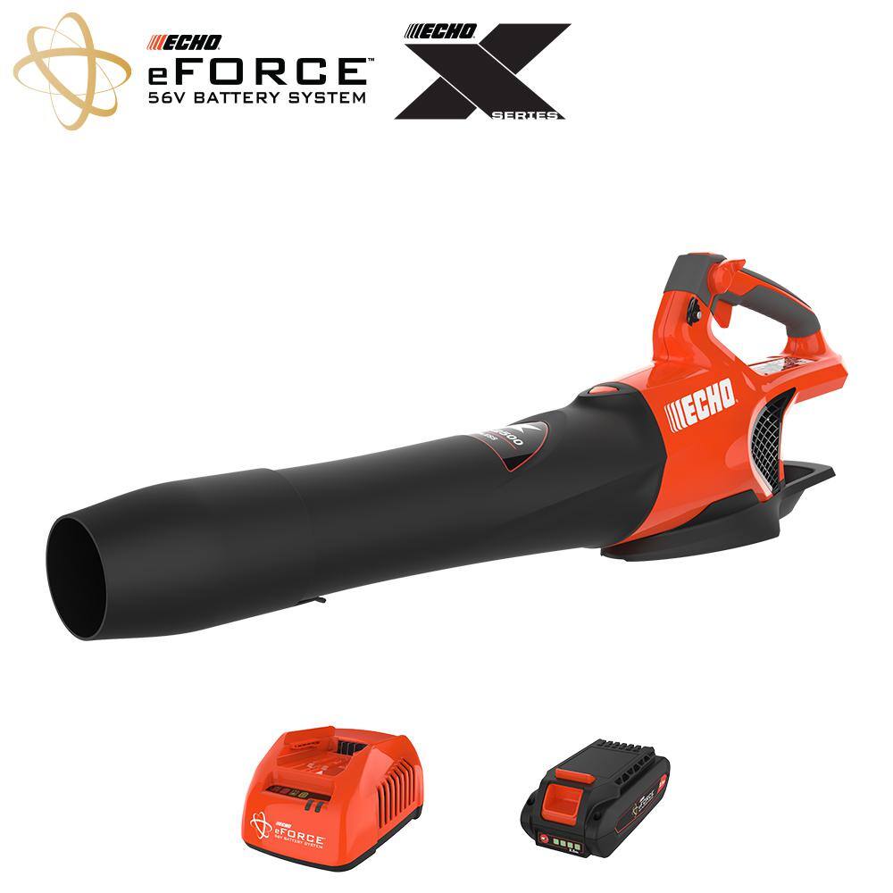 ECHO eFORCE 56V X Series 151 MPH 526 CFM Cordless Battery Handheld Leaf Blower with 2.5Ah Battery and Charger DPB-2500C1