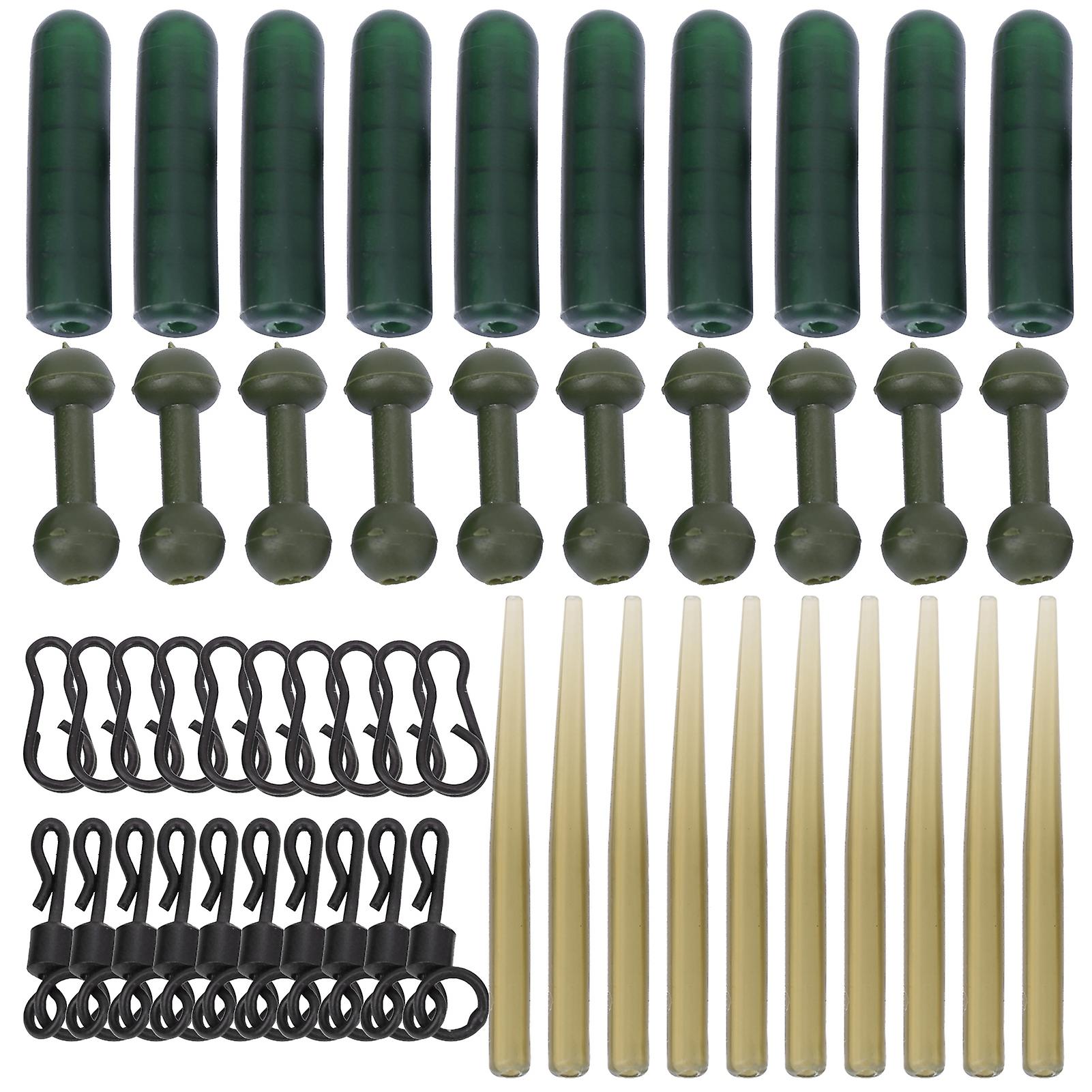 50pcs/set Short Pipe Long Hat Anomaly Pins Q Swivel With Ring Dumbbell Fishing Tool Suits