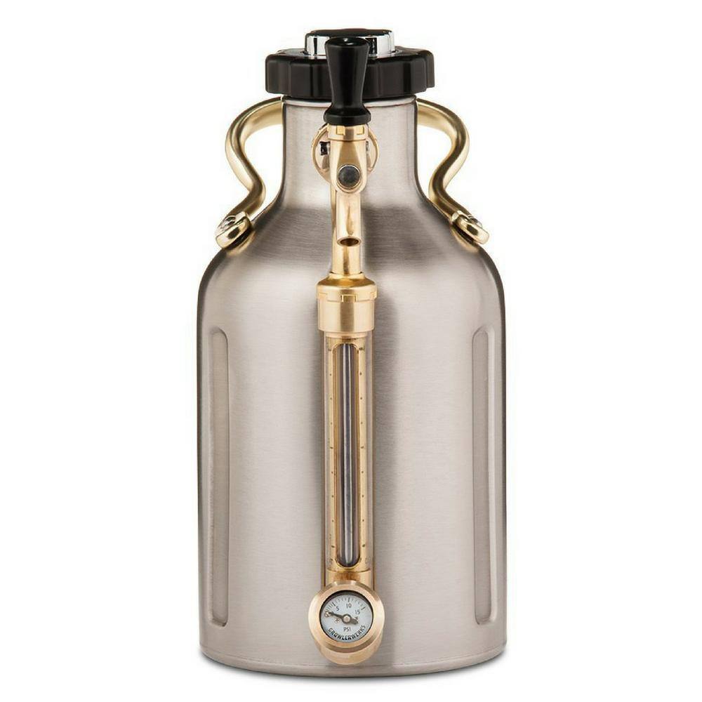 GrowlerWerks uKeg 64 oz. Stainless Steel Carbonated Growler GWA1001-ST-NB-00