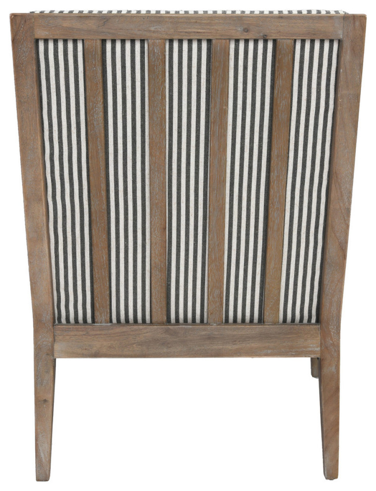 York Striped and Wood Accent Chairs   Set of 2   Transitional   Armchairs And Accent Chairs   by Terra Nova Designs  Inc.  Houzz