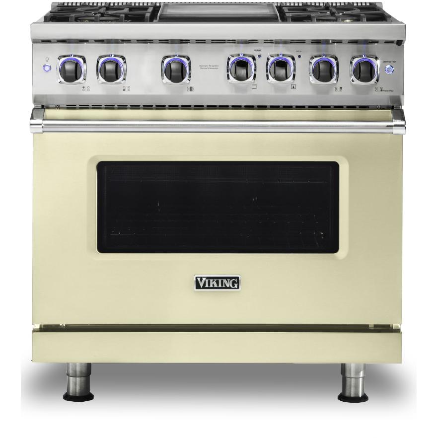 Viking 36-inch Freestanding Dual-Fuel Range with Elevation Burners CVDR7362-4GVCLP