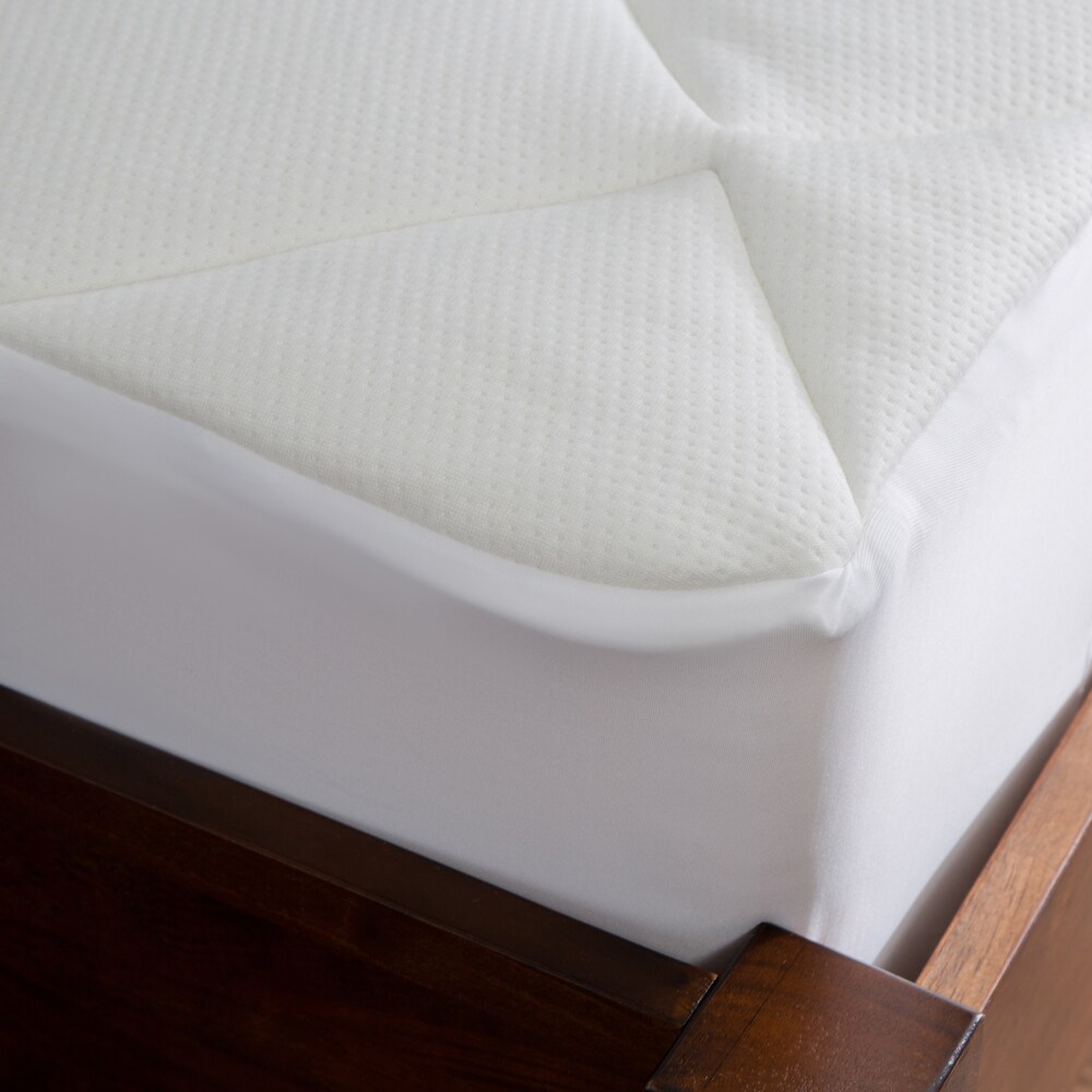 Spa Luxe Super Plush Viscose from Bamboo Mattress Pad Twin XL   White