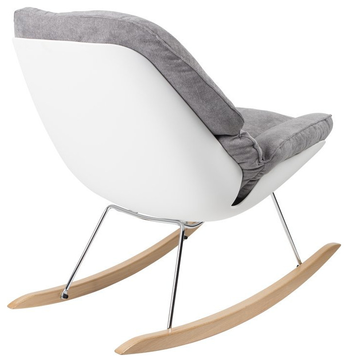 Gray Upholstered Rocking Chair  DF Rocky   Contemporary   Rocking Chairs   by Luxury Furnitures  Houzz