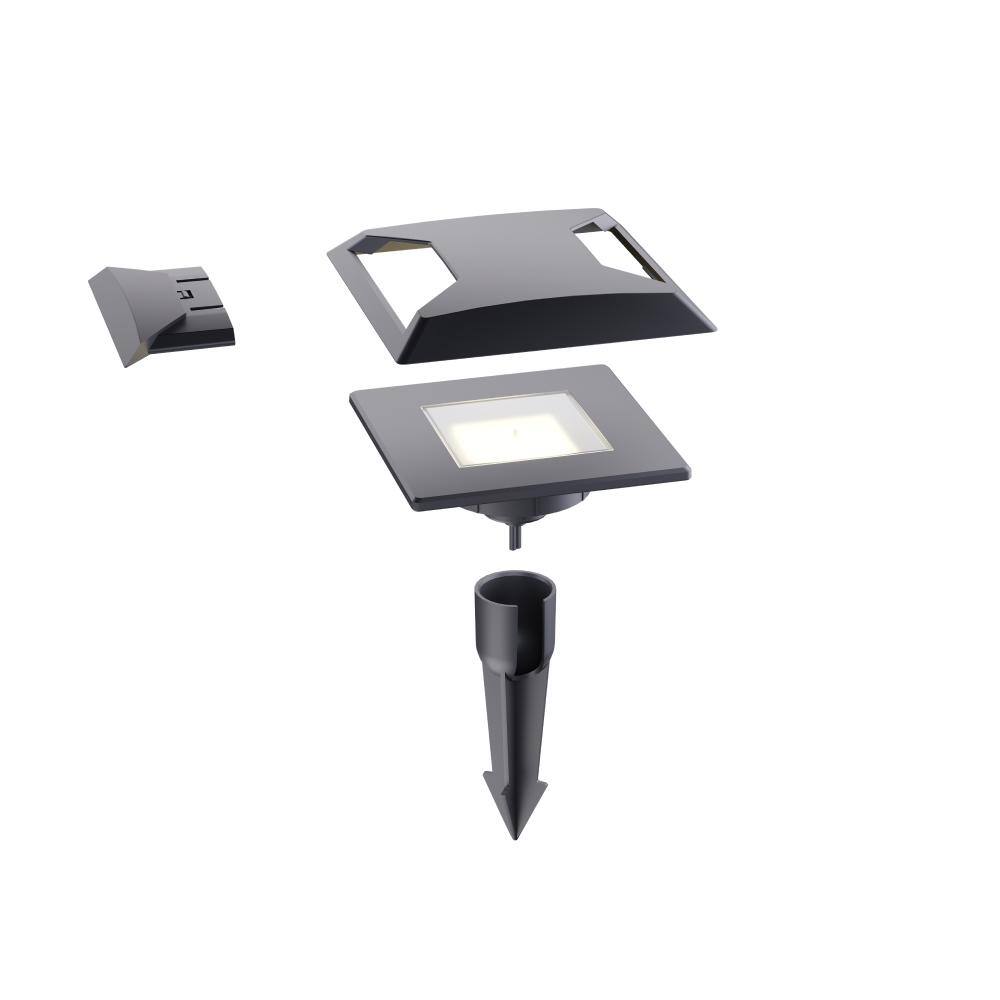 Hampton Bay Low Voltage Landscape Black Square In Ground WellDeck Light with 1.8-Watt 150 lumen Integrated LED LDS-WS2BL3000K