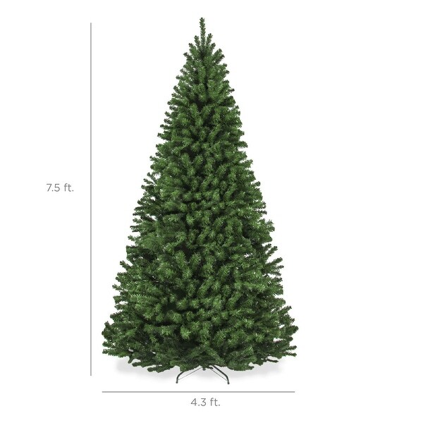 7.5ft Premium Spruce Artificial Holiday Christmas Tree for Home，Office，Party Decoration w/ 1，346 Branch Tips，Easy Assembly