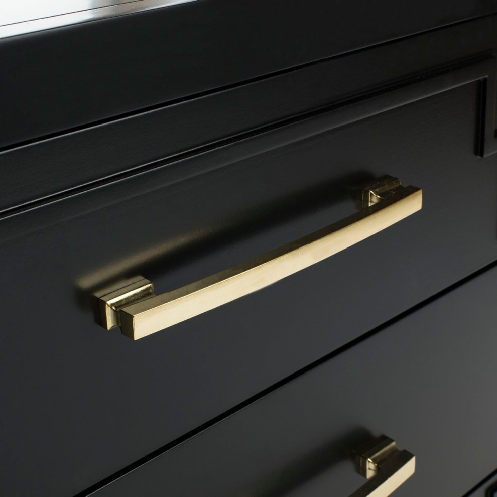 Dana 3 Drawer Chest Black/ Gold   Modern   Accent Chests And Cabinets   by Virgil Stanis Design  Houzz