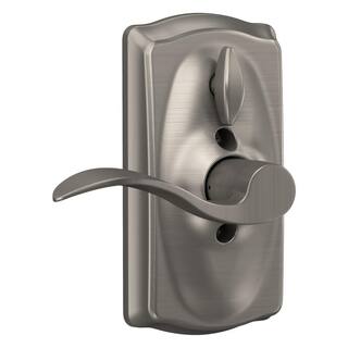 Schlage Camelot Satin Nickel Electronic Keypad Door Lock with Accent Handle and Flex Lock FE595 V CAM 619 ACC