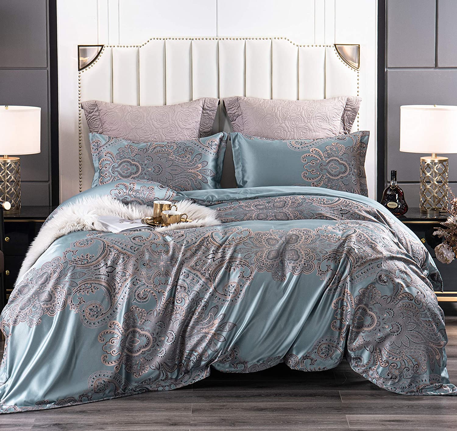 Duvet Cover Soft and Elegant Cotton Blend - Zipper Closure