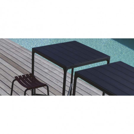 Table haute jardin 4 personnes bambou/aluminium noir - HOUE Four