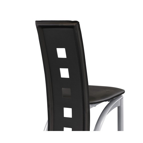 Set of 2pc Modern Style Counter Height Chairs Meta...