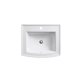 KOHLER Archer Drop-In Vitreous China Bathroom Sink in White with Overflow Drain K-2356-1-0