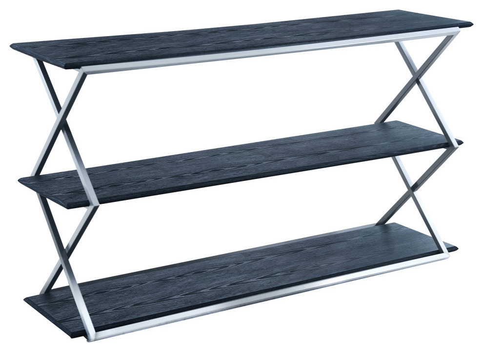 Westlake 3 Tier Wood and Metal 3 tier Console Table   Contemporary   Console Tables   by Armen Living  Houzz