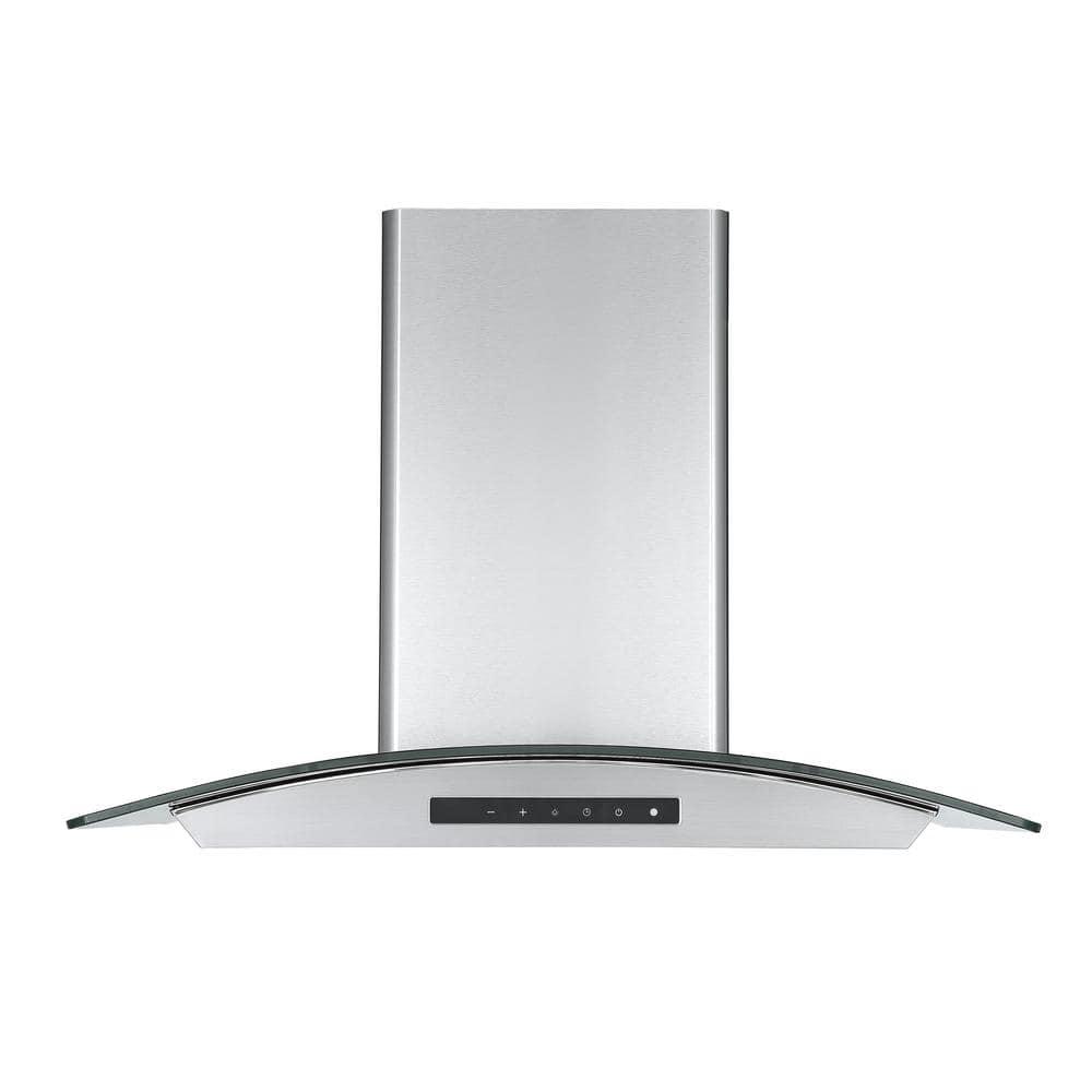 Ancona GCL630 30 in Convertible Wall Mounted Range Hood in Stainless Steel with Night Light Feature