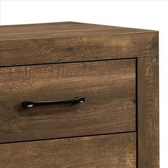 Benjara BM239804 Rustic 2 Drawer Wooden Nightstand...