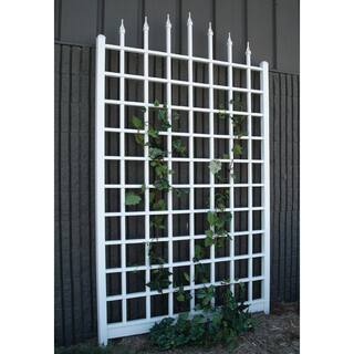 Dura-Trel 96 in. x 57 in. White Vinyl PVC Winchester Trellis 11174