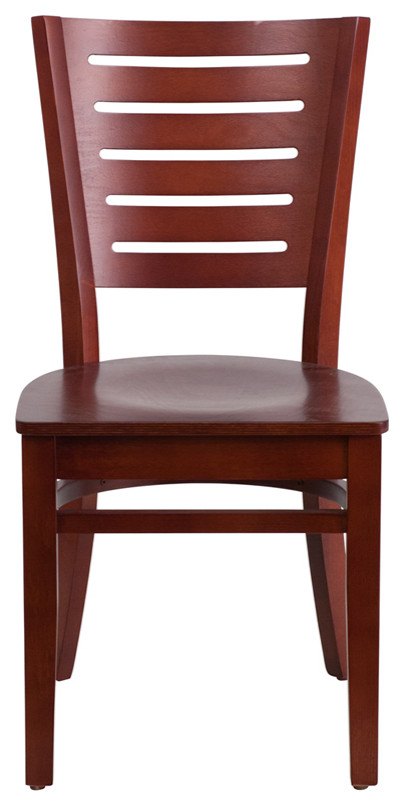 Darby Series Slat Back Mahogany Wood Restaurant Chair   Transitional   Dining Chairs   by First of a Kind USA Inc  Houzz