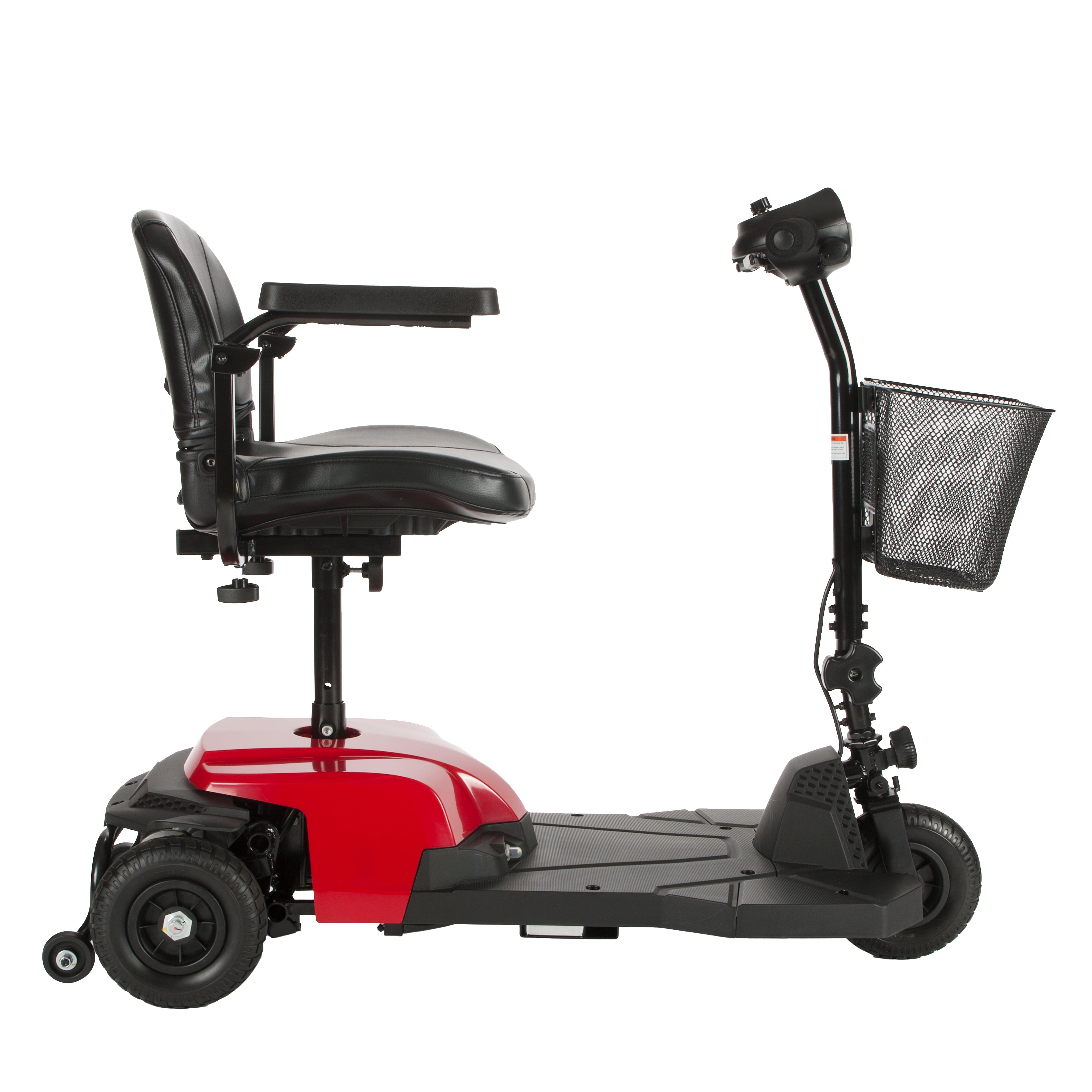 Drive Medical Bobcat X4 Compact Transportable Power Mobility Scooter, 4 Wheel, Red