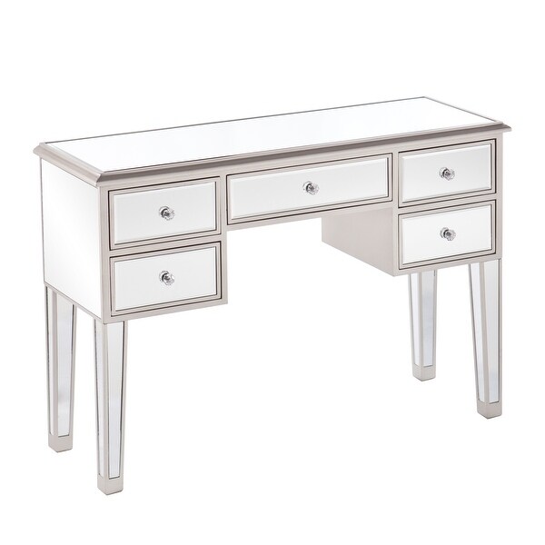 SEI Furniture Olivia Contemporary Mirrored Glass Console Table