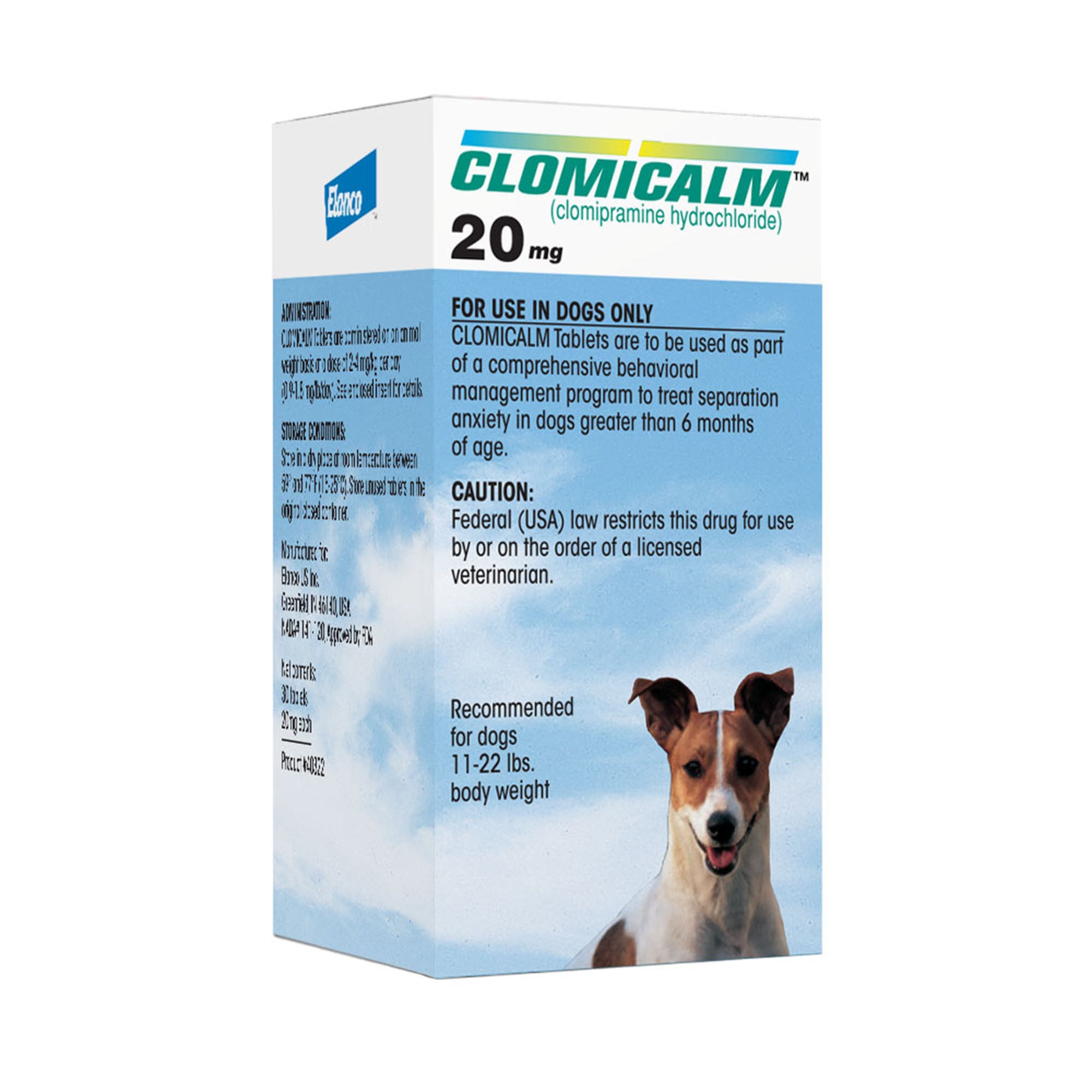 Clomicalm 20 mg for Dogs， 30 Tablets