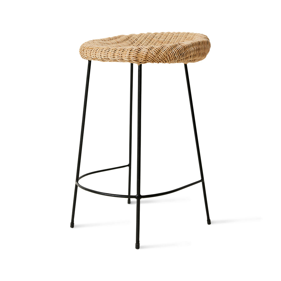 Wicker counter bar stool