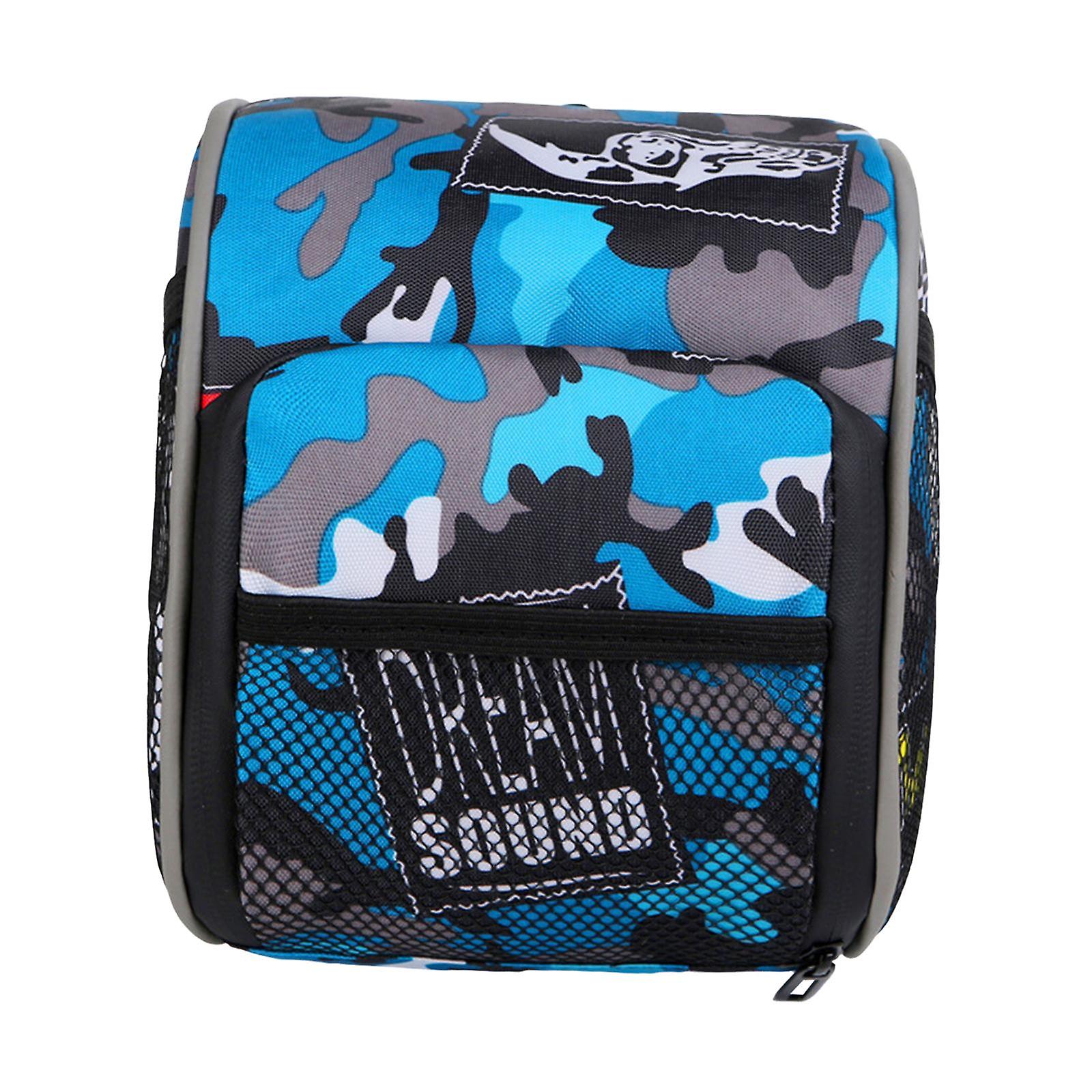 Bike Handlebar Bag Bicycle Front Bag For Motorcycles Riding Travel Tricycles Light Blue