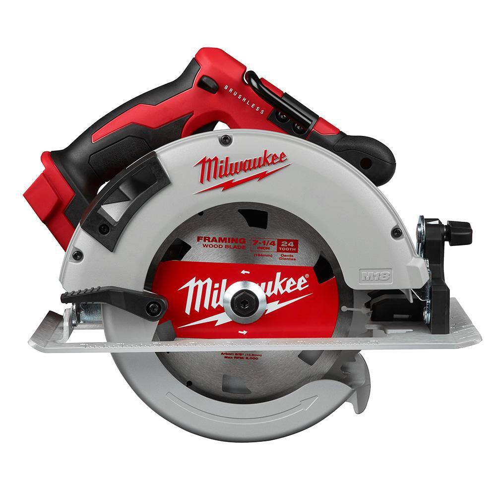 MW M18 FUEL 18V Lithium-Ion Brushless Cordless Jig Saw and 7-14 in. Circular Saw with (2) 6.0Ah Batteries 2737-20-2631-20-48-11-1862