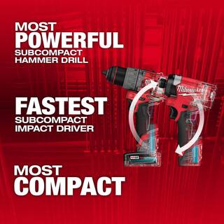 MW M12 FUEL 12-Volt Li-Ion Brushless Cordless Hammer DrillImpact Driver Combo Kit (2-Tool) with Oscillating Multi-Tool 3497-22-2526-20