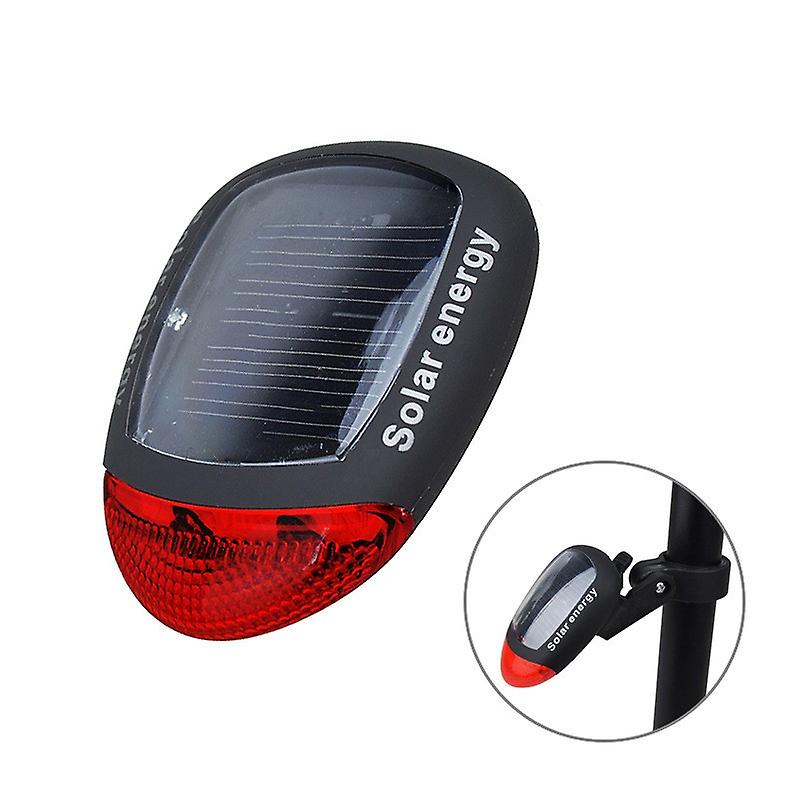 1pc Solar Energy Bicycle Tail Light Red Cycling Rear Light Solar Power Bike Bicycle Led Lamp Taillight Lamp