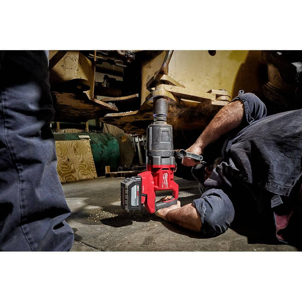 Milwaukee M18 FUEL 18V Lithium-Ion Brushless Cordless 1 in. Impact Wrench with D-Handle Kit with Two 12.0 Ah Batteries 2868-22HD