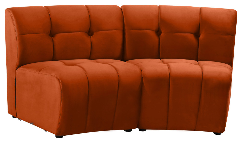 Limitless Modular Velvet 1 Piece Sectional   Contemporary   Loveseats   by Meridian Furniture  Houzz