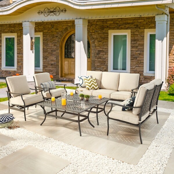 PATIO FESTIVAL 6Piece Outdoor Metal Conversation Set