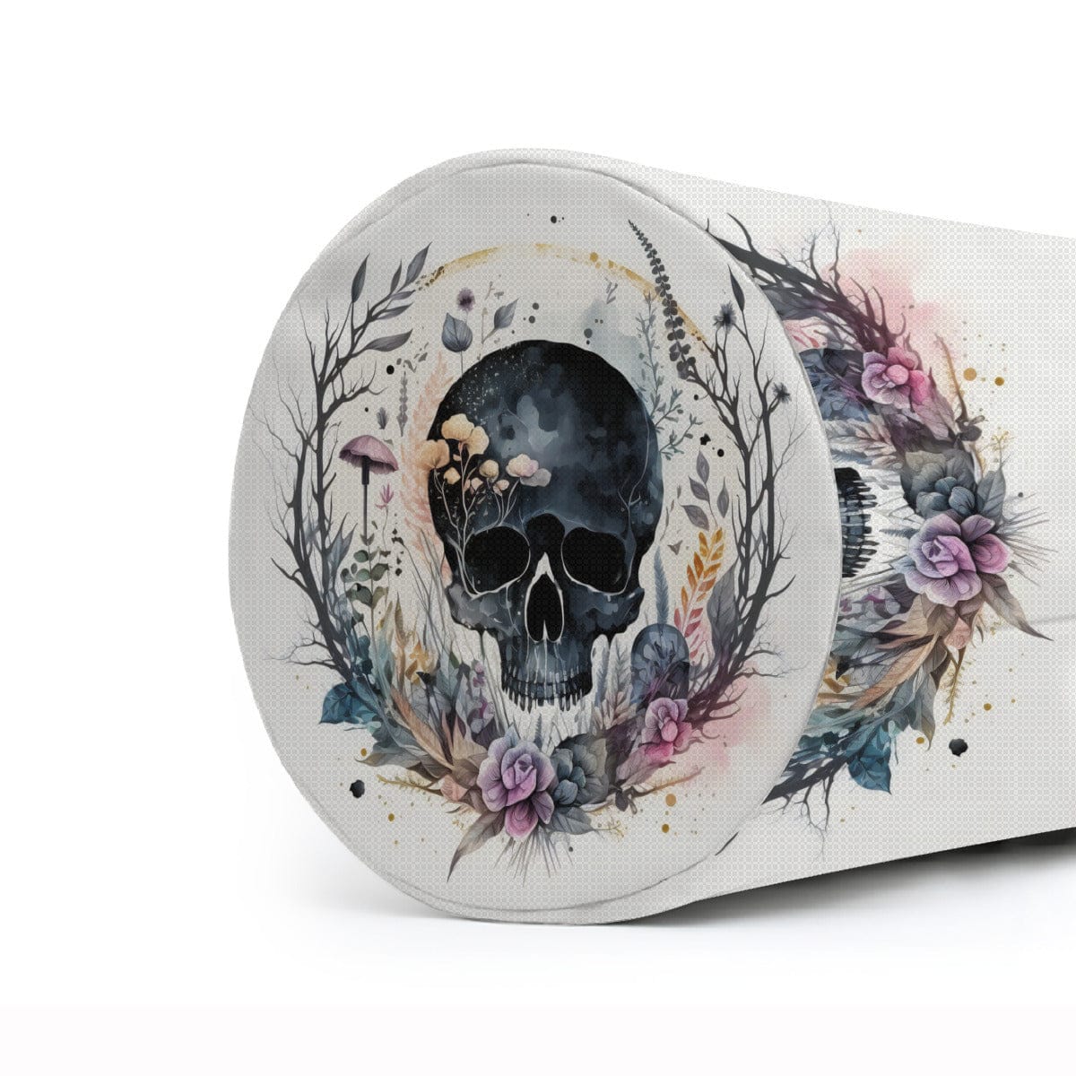 Watercolor Skull Dirty Laundry Basket With Drawstring Opening