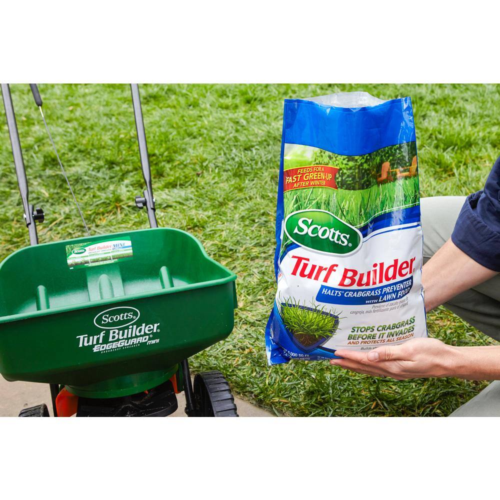 Scotts Turf Builder 13.35 lbs. 5000 sq. ft. Halts Crabgrass Preventer with Lawn Fertilizer (2-Pack) VB02154