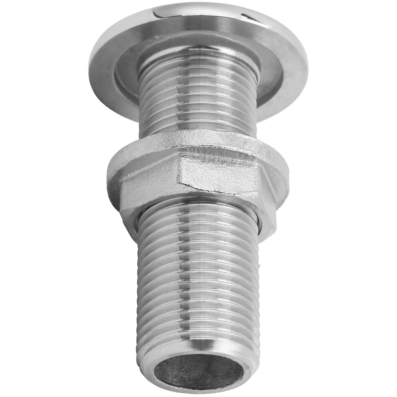 Thru Hull Fitting Connector Stainless Steel Mjs022 Outlet Joint For Boats Yacht Hose1/2in