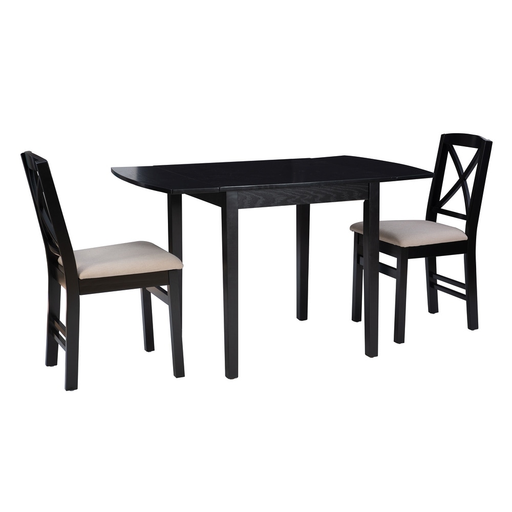 Piedmonth Rustic 3 Piece Drop Leaf Dining Set