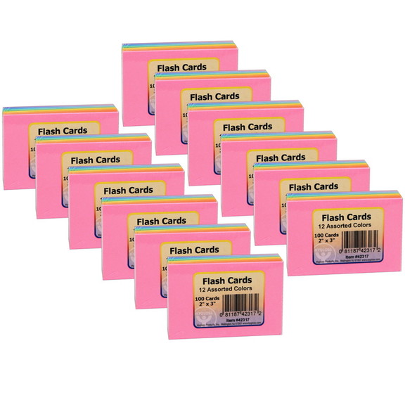 Hygloss HYG42317 12 Bright Flash Cards 2X3 (12 PK)