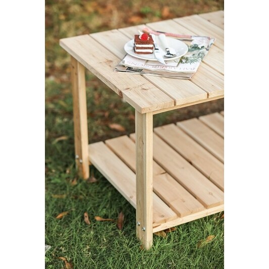 PATIO FESTIVAL AllWEATHER Adirondack Wooden Coffee Table