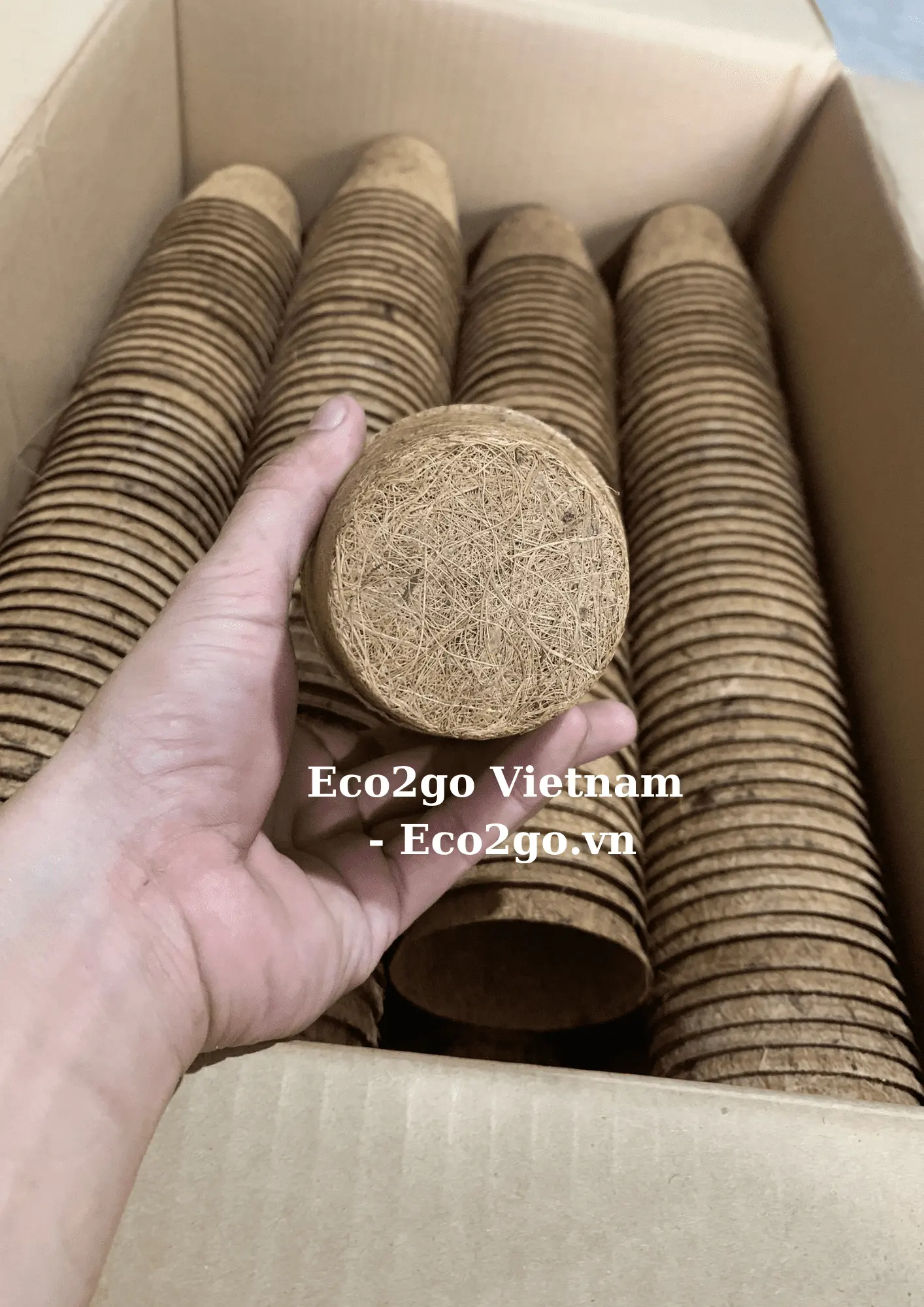 BEST SUPPLY 2023! FOR GARDEN COCONUT FIBER POT/ COCONUT COIR POT/ COCONUT FIBER PLANT POT CHEAPEST PRICE FROM ECO2GO